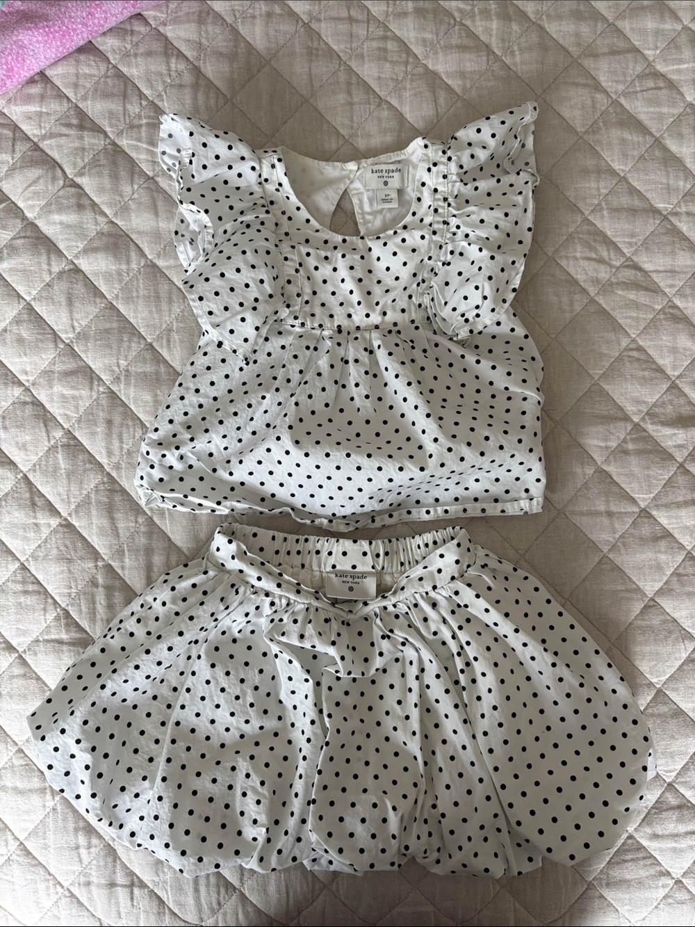 kate spade Black and White Polka Dot Bubble Skirt